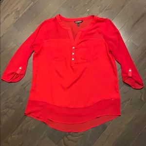 Express Blouse Top Red M